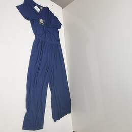 Wm Bobeuau Navy Blue Jumpsuit Pant Dress Sz S