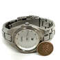 Designer Fossil Blue Silver-Tone Oyster Bracelet Analog Wristwatch image number 3
