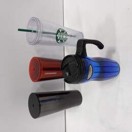Bundle of 4 Starbuck Coffee Travel Tumblers