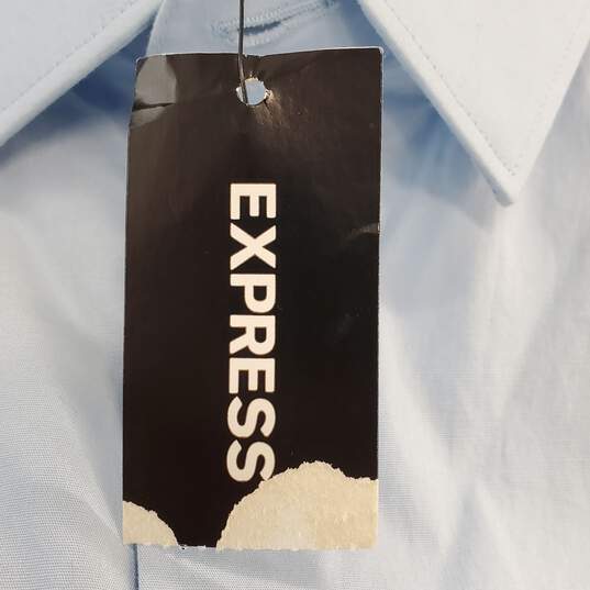 Express Men Blue Button Up M NWT image number 8