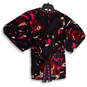 NWT Womens Multicolor Floral V-Neck 3/4 Sleeve Pullover Blouse Top Size L image number 2