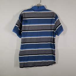 Mens Striped Slim Fit Collared Short Sleeve Activewear Polo Shirt Size XL alternative image