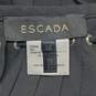 Escada Black Pleated Skirt w Silver Bead Embellishments Size 36 image number 3