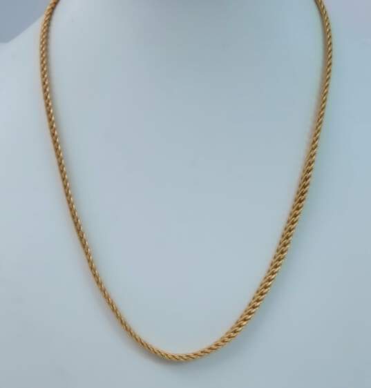 10k Yellow Gold Chunky Flattened Chain Necklace 13.2g image number 1
