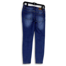 Womens Blue Denim Medium Wash Pockets Stretch Skinny Leg Jeans Size 2/26 alternative image
