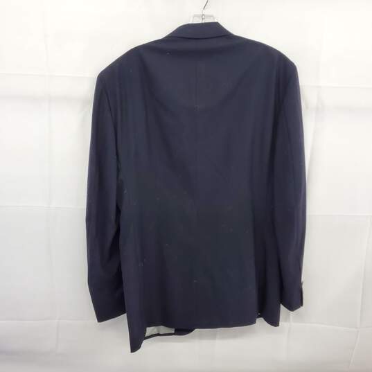 Oscar de la Renta Men's Navy Blue Blazer Jacket Size 42R AUTHENTICATED image number 2