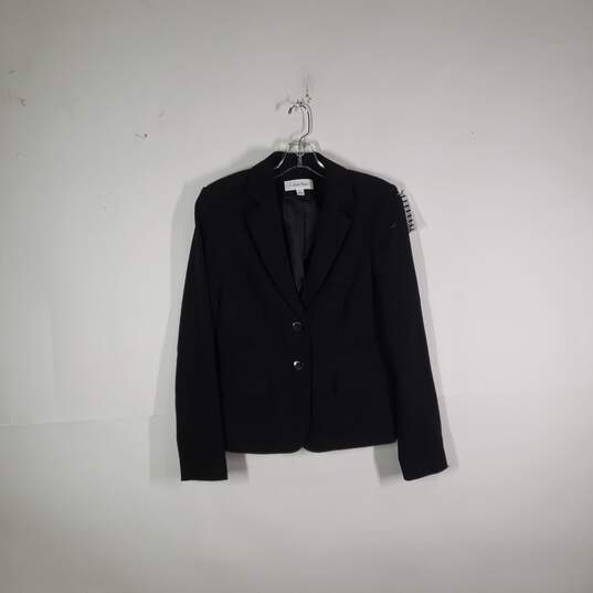 Womens Long Sleeve Notch Lapel Single Breasted Two Buttons Blazer Size 4 image number 1