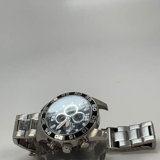 Designer Invicta 1012 Silver-Tone Chronograph Round Dial Analog Wristwatch image number 2