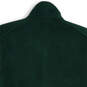 Mens Green Fleece Sleeveless Mock Neck Full-Zip Vest Size Small image number 4