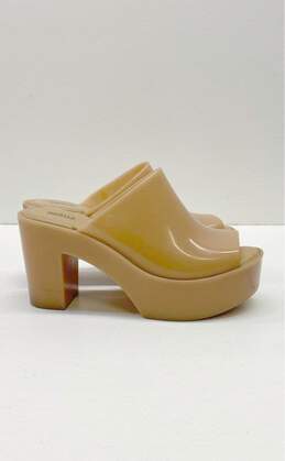 Melissa Posh Jelly Beige Platform Block Heel Sandals Women's Size 8
