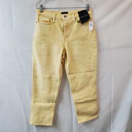 Banana Republic Yellow Cream High Rise Straight Leg Jeans