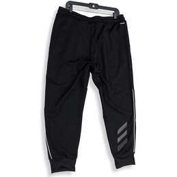 NWT Mens Black Flat Front Elastic Waist Drawstring Jogger Pants Size XL alternative image