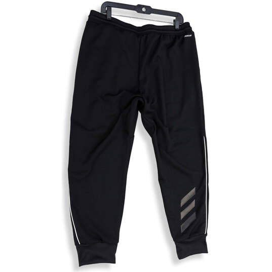 NWT Mens Black Flat Front Elastic Waist Drawstring Jogger Pants Size XL image number 2