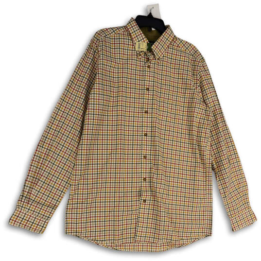 NWT Mens Multicolor Long Sleeve Collared Button-Up Shirt Size Large Tall image number 1