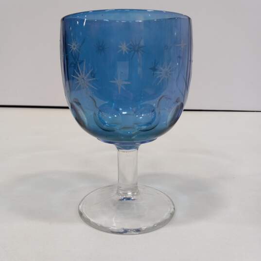 Vintage Iridescent North Star Goblet Cup image number 2