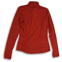 Nike Womens Red Ohio State Buckeyes Quarter Zip Pullover T-Shirt Size Medium alternative image