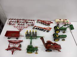10 pc Assorted Bundle of Metal Vintage Tractor Toys alternative image