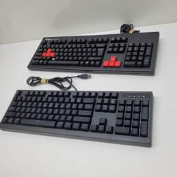 x2 Mixed Lot Mechanical/ Gaming Keyboards Untested P/R Azio Levetron + Monoprice