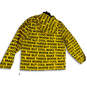NWT Mens Yellow Black Randomevent Long Sleeve Pockets Pullover Hoodie Sz S image number 2
