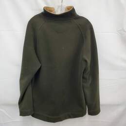 St. John Bay MN's Green Fleece Half Zip Cotton Blend Pullover Size MM alternative image
