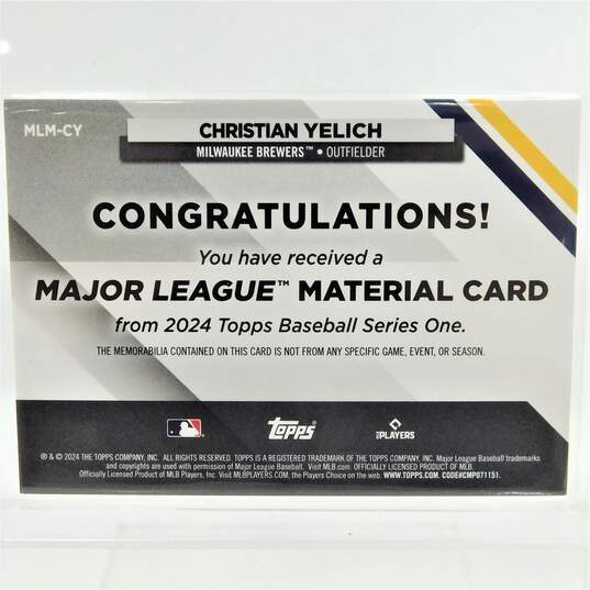 2024 Christian Yelich Topps Major League Material Milwaukee Brewers image number 3
