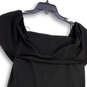 NWT Womens Black Square Neck Sleeveless Back Zip Mini Dress Size Small image number 4