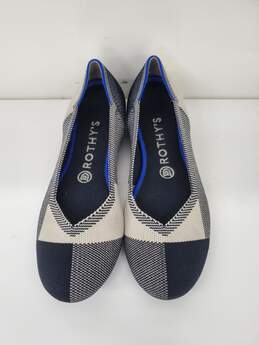 Women Rothy’s The Flat Plaid Black White Flats Size-8 used
