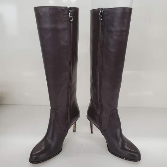 Coach Remi Semi Matte Calf Chestnut Women's Heeled Boots Size 6M w/ BOX image number 4