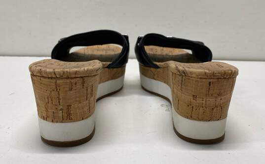 Michael Kors Warren Cork Black Wedge Slide Sandals Shoes Size 6.5 M image number 4