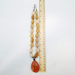 Barse Sterling Silver Yellow & Orange Gemstone Pendant Necklace 144.2g alternative image