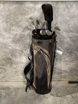 Set Of 11 Turin Tour Distance Golf Clubs In Black Carrier W-0527506-A