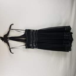Adranna Papell Evening Women Black Silk Sleeveless Dress Mid S 6 NWT