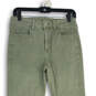 Womens Green Denim Medium Wash Stretch Skinny Leg Jeans Size 10 Long image number 4