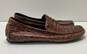 Donald J Pliner Vinco 2 Brown Croc Embossed Leather Loafers Shoes Men's Size 9 M image number 3