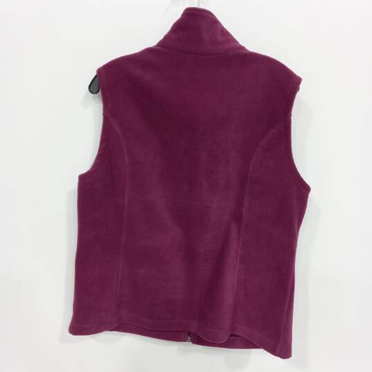 Columbia Men's Purple Full Zip Fleece Vest Size XL image number 2