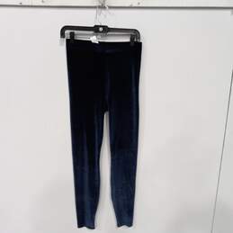 Fabretics Emma Velour Women's Blue Leggings Size M/8 W/Tags alternative image