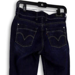 Womens Blue Curvy Denim Dark Wash Mid Rise Stretch Skinny Jeans Size 27/32 alternative image