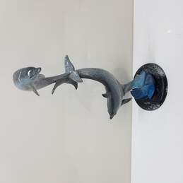 Wyland Art Bronze 16 inch Double Dolphin On Wave Sculpture alternative image