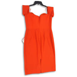 NWT Womens Orange Off The Shoulder Sweetheart Neck Sheath Dress Size XXL alternative image