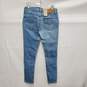 NWT Levi's WM 711 Skinny Ankle Distressed Mid-Rise Blue Denim Jeans 27x 24 image number 2
