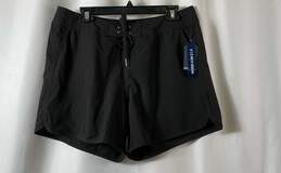 NWT Nautica Womens Black Pockets 4.5 in Inseam Adjustable Swim Trunks Size XL