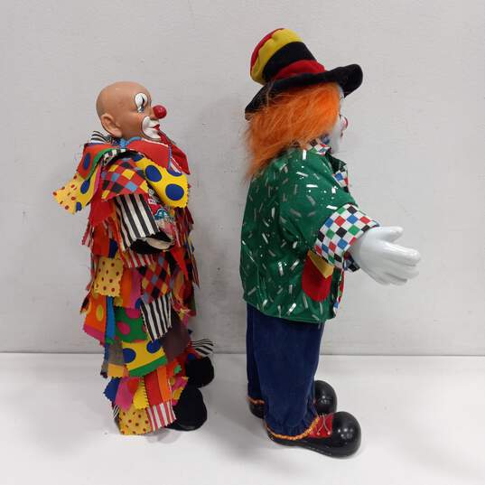Pair of Porcelain Clown Dolls image number 5