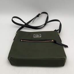 Kate Spade Womens Green Black Adjustable Strap Zipper Crossbody Bag