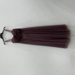 NWT Womens Purple Lace Sleeveless Padded Back Zip Maxi Dress Size 10