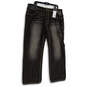 NWT Mens Black Dark Wash Denim Stretch Straight Leg Jeans Size 38/32 image number 1