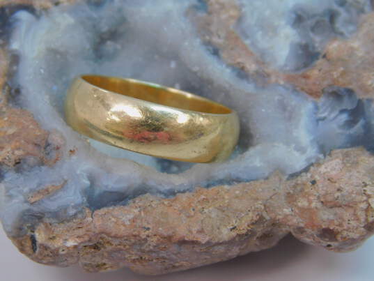 14K Gold Wide Wedding Band Ring 5.6g image number 3
