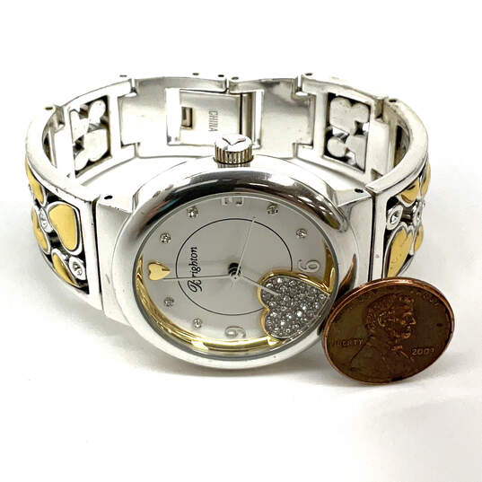 Designer Brighton Dual-Tone Gramercy Park Foldover Clasp Wrist Watch image number 2