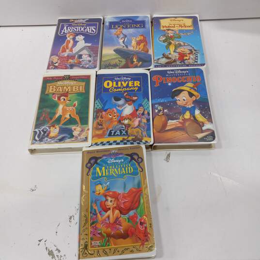 bundle of 7 Assorted Disney Masterpiece Collection VHS Tapes image number 1