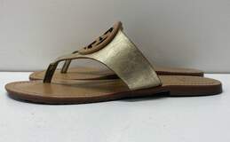 Tory Burch Louisa Leather Thong Sandals Beige 7
