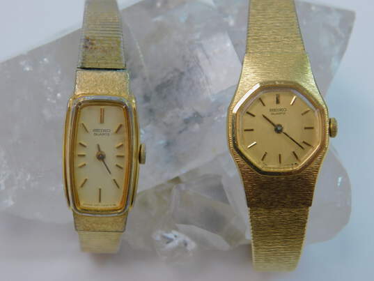 2 - VNTG Women's Seiko Quartz Gold Tone Analog Quartz Watches image number 1